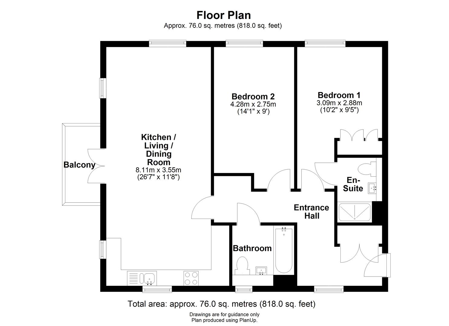 Floor plan Randal Way, Cambridge